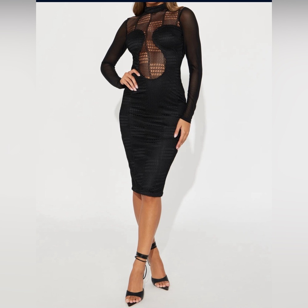 Black Mesh Dress
